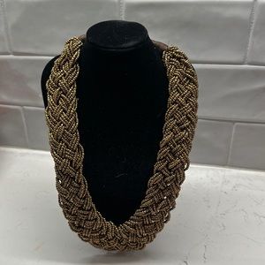 NWOT Talbots Bronze /Brown Tone Braided Necklace